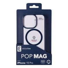 CellularLine Kryt na mobil Pop Mag s podporou Magsafe na Apple iPhone 15 Pro - modrý/ průhledný