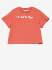 Tommy Hilfiger Koralové dievčenské tričko Tommy Hilfiger 128