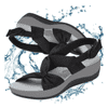 Dámske letné sandále s gumovou podrážkou na každodenné nosenie – čierna, veľkosť 39/40 | AMALFI