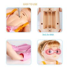 JOJOY® Detská vodotesná plávajúca bábika na hranie vo vode na baterky (1 ks bábika) | BUDDYSWIM LILY