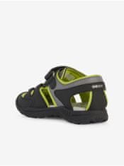 Geox Zeleno-čierne chlapčenské outdoorové sandále Geox Vaniett 29
