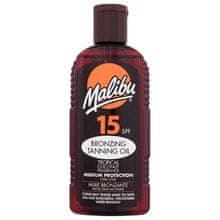 Malibu Malibu - Bronzing Tanning Oil SPF15 - Voděodolný bronzující opalovací olej s vůní kokosu 200ml 