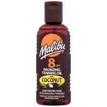 Malibu Malibu - Bronzing Tanning Oil Coconut SPF8 - Voděodolný opalovací olej s kokosovým olejem 100ml