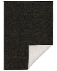 NORTHRUGS Kusový koberec Twin-Wendeteppiche 103096 schwarz creme – na von aj na doma 80x250