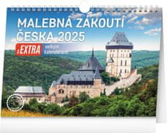 Notique Stolný kalendár Malebné zákutia Česka 2025 s extra veľkým kalendáriom, 30 x 21 cm