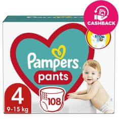 Pampers Pants Nohavičky plienkové jednorazové 4 (9-15 kg) 108 ks - MEGA PACK