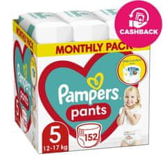 Pampers Activ Baby-Dry Pants Nohavičky plienkové jednorazové 5 (12-17 kg) 152 ks - MESAČNÁ ZÁSOBA