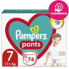 Pampers Pants Nohavičky plienkové jednorazové 7 (17 kg+) 74 ks - MEGA PACK