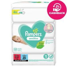 Pampers Sensitive Obrúsky vlhčené 4 balenia = 320 ks