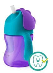 Philips Avent Hrnček 200 ml Bendy s ohybnou slamkou dievča