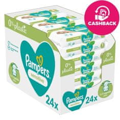 Pampers Sensitive vlhčené obrúsky Plastic Free 24 x 52 ks = 1248 ks