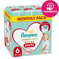 Pampers Premium Care Nohavičky plienkové veľ. 6 (15+ kg) 93 ks