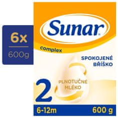 Sunar 6x Complex 2 Mlieko pokračovacie 600 g