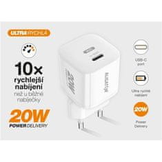 Aligator Nabíječka do sítě Power Delivery 20W, USB-C + kabel pro Apple - bílá