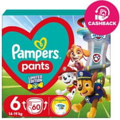 Pampers Plienky nohavičkové Active Baby Pants Paw Patrol veľ. 6 (14-19 kg) 60 ks