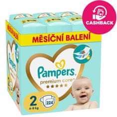 Pampers Plienky jednorázové Premium Care veľ. 2 (224 ks) 4-8 kg - mesačné balenie