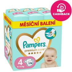 Pampers Plienky jednorázové Premium Care veľ. 4 (174 ks) 9-14 kg - mesačné balenie