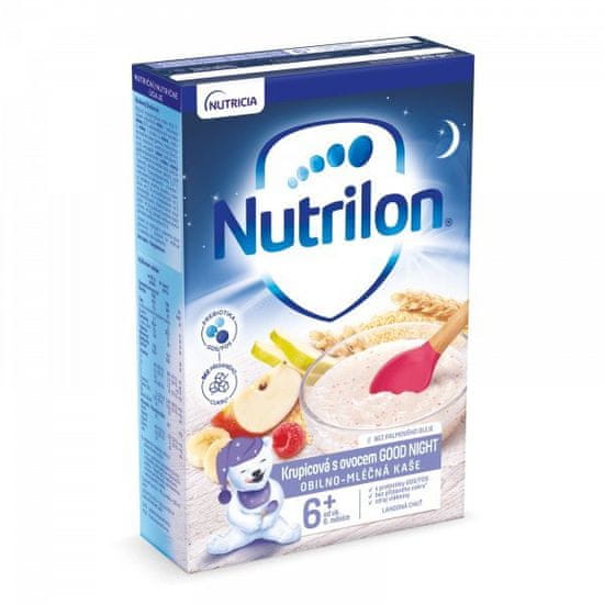 Nutrilon Pronutra Krupicová mliečna kaša s ovocím GOOD NIGHT od uk. 6. mesiaca 225 g