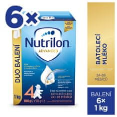 Nutrilon Mlieko batoľacie 4 Advanced 6x 1000 g, 24+