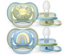 Philips Avent Cumlík Ultra air obrázok 0-6m chlapec (dúha) 2ks