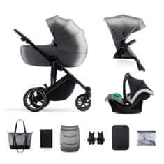 Kinderkraft SELECT Kočík kombinovaný 3v1 Prime 2 Shadow Grey, Premium