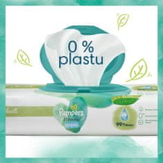 Pampers Harmonie Aqua vlhčené obrúsky Plastic Free 4x48 ks = 192 ks