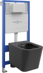 Mexen Fenix Slim, podomietkový modul a závesné WC Teo, čierna matná, 6103385XX85