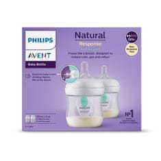 Philips Avent Fľaša Natural Response s ventilom AirFree 125 ml, 0m+ 2 ks