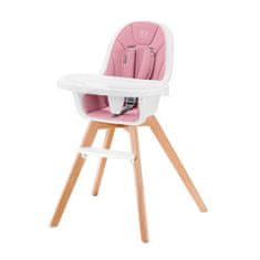 Kinderkraft SELECT Stolička jedálenská 2v1 Tixi Pink, Premium