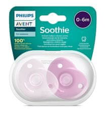 Philips Avent Cumlík 0-6m Soothie dievča 2 ks