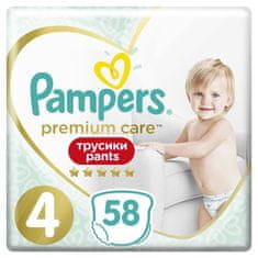 Pampers Premium Care Pants Nohavičky plienkové jednorazové 4 (9-15 kg) 58 ks