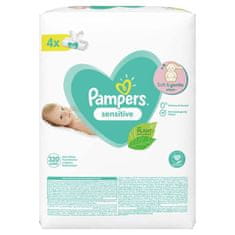 Pampers Sensitive Obrúsky vlhčené 4 balenia = 320 ks