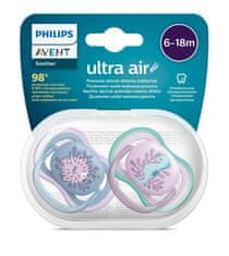 Philips Avent Cumlík Ultra air obrázok 6-18m dievča (more) 2ks