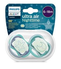 Philips Avent Cumlík Ultra air nočný 6-18m chlapec 2ks