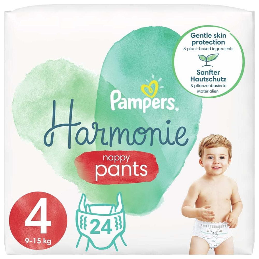 Pampers Harmónia Pants Nohavičky plienkové jednorazové 4 (9-15 kg) 24 ks