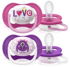 Philips Avent Cumlík Ultra air Play 6-18m dievča, 2 ks