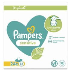 Pampers Sensitive vlhčené obrúsky Plastic Free 24 x 52 ks = 1248 ks