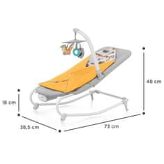 Kinderkraft Húpatko vibrujúce s melódiou Felio 2 Forest Yellow 0m+, do 9 kg