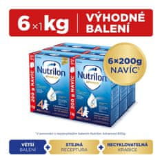 Nutrilon Mlieko batoľacie 4 Advanced 6x 1000 g, 24+