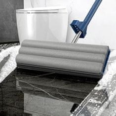 HOME & MARKER® Samožmýkací plochý mop na čistenie a sušenie podláh (modrá farba, 1 mop + 2 handričky) | SVEEPA