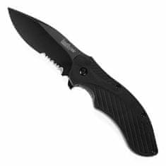 Kershaw 1605CKTST CLASH Half-Serrated Black vreckový nôž s asistenciou 7,6 cm, celočierna, GFN