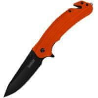 Kershaw 8650 BARRICADE vreckový záchranársky nôž s asistenciou 8,9 cm, čierna, oranžová, GFN