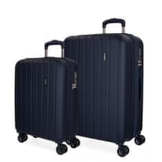Jada Toys MOVOM Wood Navy Blue, Sada luxusných ABS cestovných kufrov, 65cm/55cm, 5318964