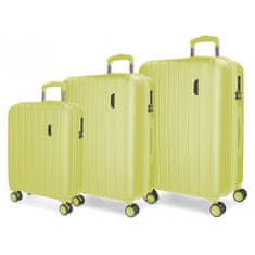 Jada Toys MOVOM Wood Yellow, Sada luxusných ABS cestovných kufrov, 75cm/65cm/55cm, 531846B