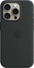 Apple iPhone 15 ProMax Silicone Case MS - Black