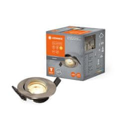 Osram LEDVANCE zapustené svietidlo Spotlight Recess Set vr. Osram LED 4.3W GU10 kartáčovaný nikel 4058075573017