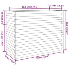 Vidaxl Záhradný kvetináč 90x40x68,5 cm impregnovaná borovica