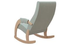 Autronic Rocking Armchair SLATBACK (Frame color- Natural/ Upholstery -Melva 70) SLATBACK NAT