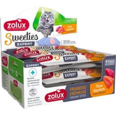 Zolux Sweeties Krémová pochúťka s tuniakom a lososom 14g pre mačky 1ks