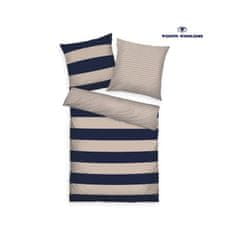 Herding TOM TAILOR posteľná bielizeň Bold Stripes 70x90cm / 140x200cm Dark Navy/ Sunny Sand